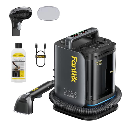 Fanttik Textra 11 Apex Cordless Carpet and Upholstery Cleaner, Self-Cleaning Tool, 150W Brushless Motor, 2 Cleaning Modes, Light-Duty Portable Spot Cleaner for Car, RV Interiors, Sofas, Area Rugs
