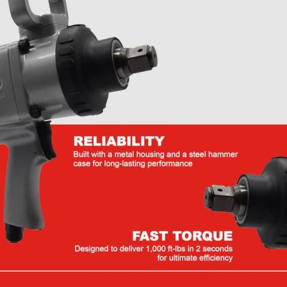 Ingersoll Rand 295A 1" Air Impact Wrench, 1475 ft-lbs Max Torque, Pistol Grip