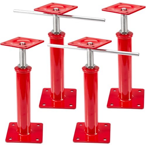 4 Pack House Jacks for Leveling Crawlspace, 11" - 16" Height Range, 11023 lbs Max Load Capacity, House Floor Jacks Post Pole for Leveling - size: 11" - 16" (4 Pack)