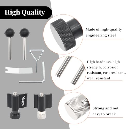 Diesel Engine Camshaft Crankshaft Alignment Locking Timing Tool Kit, Compatible with VW Audi SEAT Skoda 1.9L 2.0L TDI PD DOHC Engine, 7PCS Set