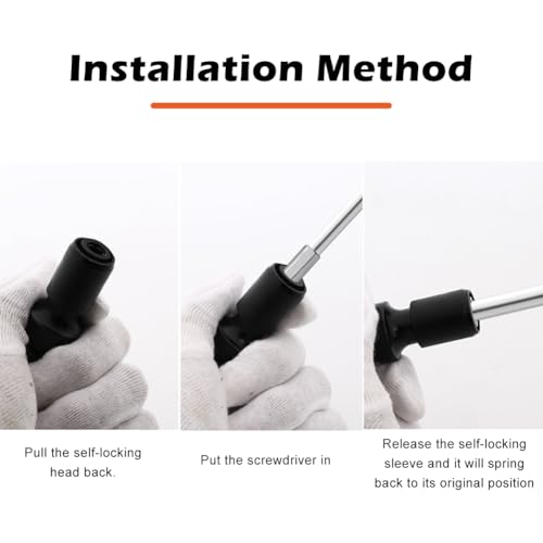 2pcs Impact Wrench Bit Adapter, Bit Holder Socket Adapter, 1/2 to 1/4 Inch, High Hardness Carbon Steel, Safety Clamp, Robust and Durable(COLOR:Black)