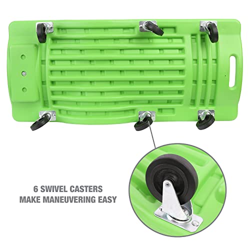 OEMTOOLS 24977 36” Mechanic’s Creeper with Headrest, Low Profile Creeper, Automotive Creeper, 350 Pound Weight Capacity, Green