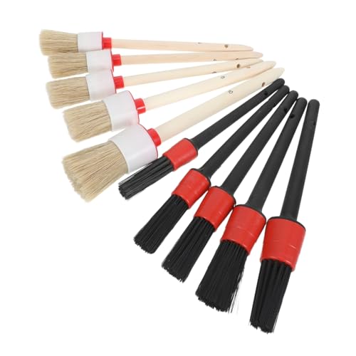 Abaodam 10pcs Car Interior Cleaning Brush Set, Automotive Detail Cleaning Brushes with Pp Bristles, Dusting Tools for Dashboard, Air Conditioner Vents, and Auto Parts Maintenance