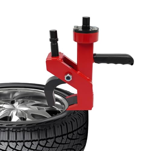 Hydraulic Bead Breaker, Heavy Duty Tire Bead Breaker Tool with 5 Inch Working Range for Truck, Bus, Tractor, ATV, Golf Cart and Agricultural Tires, Red Black