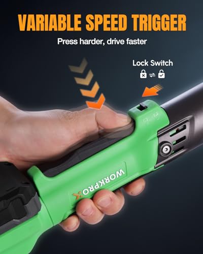WORKPROX Electric Ratchet Wrench 3/8" Set, 20V Cordless Ratchet Wrench Kit, 74Ft-lbs, 250RPM, Battery Powered Ratchet with LED Light, 2-Pack 2000mAh Batteries, 7 Sockets & 3" Extension Bar - size: 3/8 inch
