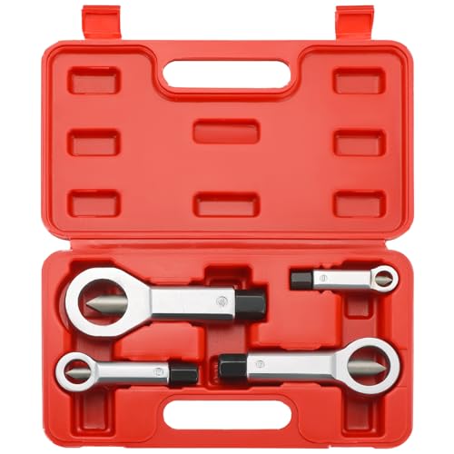 4PCS Professional Nut Splitter Set | Heavy Duty Nut Splitter Breaker Cracker, Remove Broken Damaged and Corroded Nuts with Ease 9-12mm, 12-16mm, 16-22mm, 22-27mm