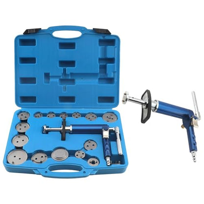 17PCS Pneumatic Brake Caliper Compression Tool Set Brake Piston Wind Back Air Retractor, Universal Air Powered Brake Caliper Rewind Tool Compression Set Pneumatic Tools with 15PCS Air Adapters - size: 17PCS Brake Piston Caliper Compression Tool
