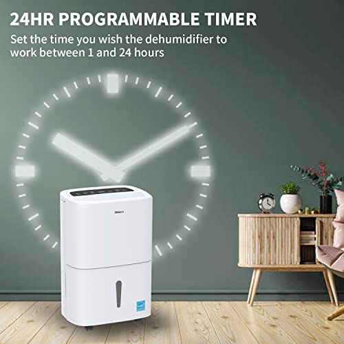 Shinco 6,000 Sq.Ft Energy Star Dehumidifier with WIFI, Ideal for Large Rooms and Home Basements, Efficient Moisture Removal with Adjustable Humidity Control, 1.32 Gallons Water Tank - color: 6,000 Sq.Ft.