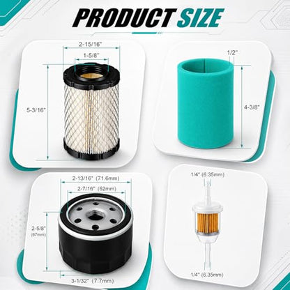 22-883-01-s1 Air Filter Oil Change Tune-up Kit Compatible with Cub Cadet Xt1 Lt42 Compatible with Kohler 5400 Series Engines Ks530 Ks540 Ks590 Ks595 Replacement for 22-083-01 Kh-22-883-01-s1