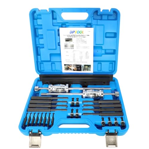 DPTOOL EN-51146 Fuel Injector Puller Removal Tool Rail Assembly Replacer Master Tool Kit Compatible with GM Opel Buick Vauxhall MG 1.0L 1.4L 1.5T LFVI 1.5 LG3 1.6L SGE Engine EN-51146-100 EN-51146-200 - size: Injector Removal Kit