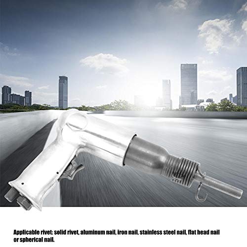 5.5cfm Riveting Gun,190 Type Handheld Air Riveter Gun Round Head Pneumatic Riveting Tool 1/4" Inlet,for Solid Rivet, Aluminum Nail, Iron Nail,
