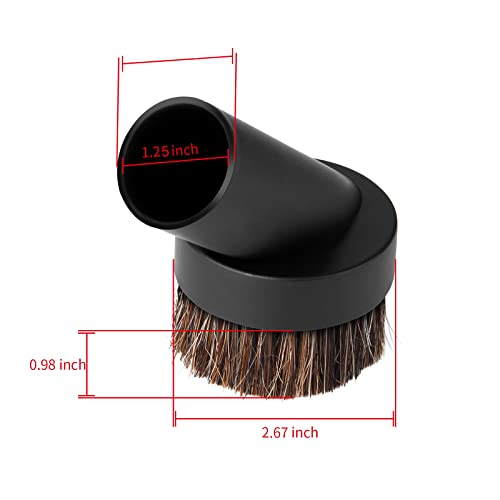 Lamoutor 4Pcs Soft Bristle Vacuum Brush Round Brush Vacuum Attachment Universal Vacuum Dust Brush for Most Vacuum Cleaners Accessories