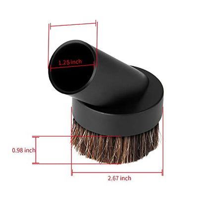 Lamoutor 4Pcs Soft Bristle Vacuum Brush Round Brush Vacuum Attachment Universal Vacuum Dust Brush for Most Vacuum Cleaners Accessories