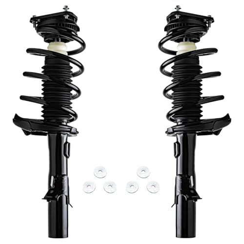 Detroit Axle - Front Steering Knuckles w/Wheel Hub Bearings Struts w/Coil Springs Assembly 2012-2013 Ford Focus 2.0L - size: 4QU47856/ Big strut kit