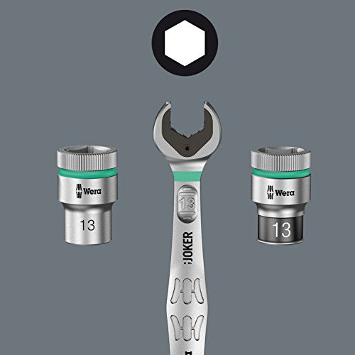 Wera 05020072001 6001 Joker Switch Ratcheting combination wrenches, with switch lever, 17 x 225 mm