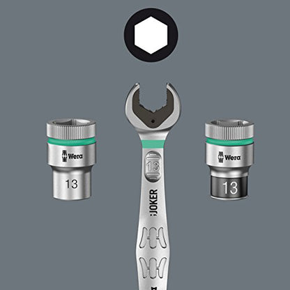 Wera 05020072001 6001 Joker Switch Ratcheting combination wrenches, with switch lever, 17 x 225 mm