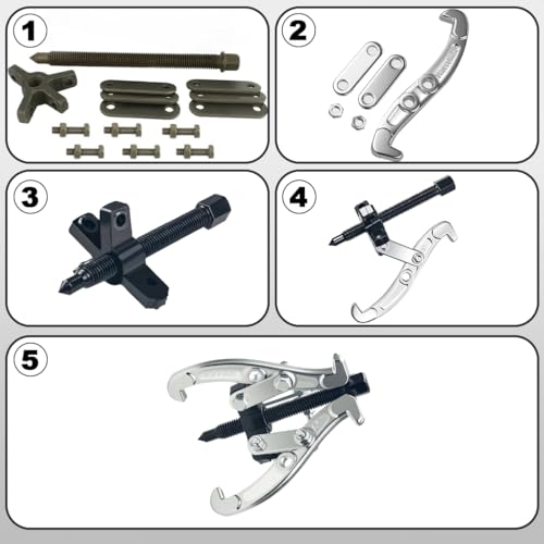 ELANE Gear Puller Set,2 Jaw - 3 Jaw Puller for Mechanics Fly Wheel Puller Tool Brake Drum Puller (3inch)