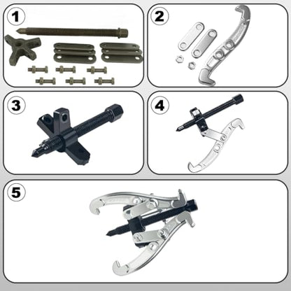 ELANE Gear Puller Set,2 Jaw - 3 Jaw Puller for Mechanics Fly Wheel Puller Tool Brake Drum Puller (3inch)
