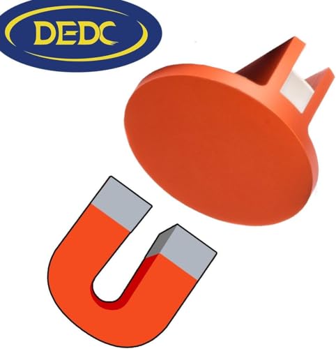 DEDC Universal Aluminum Grooved Magnetic Jack Pad, Jacking Puck Pinch Weld Frame Rail Adapter, Oil Change Mush Haves, Change Tire Repair Tires Oil Must Have, for Car SUV Truck Pickup Sedan MPV Wagon - color: Orange 1 Pc