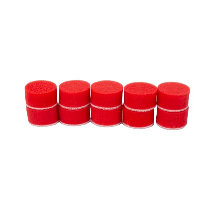 Maxshine 10 Pieces MN01 Mini Polisher and Accessories - 26mm (1”) Red Finishing Pads, Ideal for Precision Car Detailing, Polishing & Buffing Small Areas - Professional Auto Detailing Tools - size: Dia: 15mm Red Finishing Pad