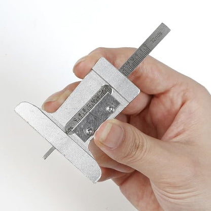 2Pcs Car Truck Tire Depth Checker Tyre Tread Gauge 0~32nds Caliper Measure Tool Stainless Steel and Aluminum Easy Read for Cars, Trucks, Motorcycles