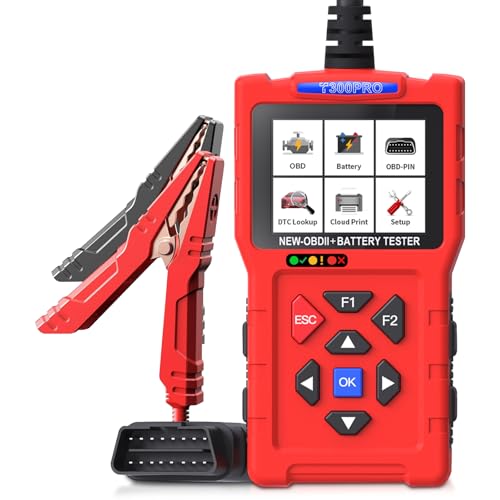 Car Scanner and Battery Tester 12v / 24v Automotive, 20-2000 CCA Car Battery Tester and Check Engine Code Reader, T300PRO - style: T300PRO