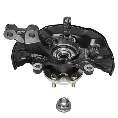 Detroit Axle - Front 4pc Steering Knuckles Kit for 14-18 Toyota Corolla, 14 Matrix, 2 Steering Knuckles & Wheel Bearing Hubs 2 Outer Tie Rod Ends 2014 2015 2016 2017 2018 Replacement - size: 4SU50414/Kit