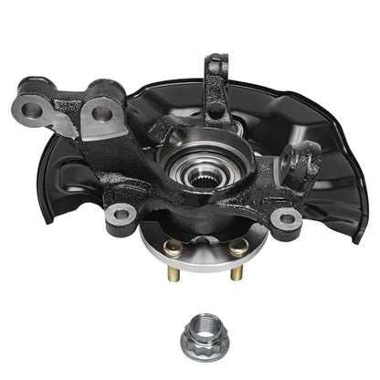 Detroit Axle - Front 4pc Steering Knuckles Kit for 14-18 Toyota Corolla, 14 Matrix, 2 Steering Knuckles & Wheel Bearing Hubs 2 Outer Tie Rod Ends 2014 2015 2016 2017 2018 Replacement - size: 4SU50414/Kit