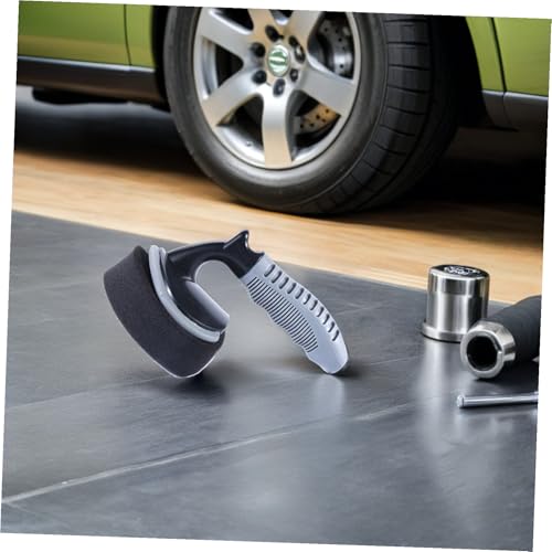 Garneck 1 Set Car Wash Brush Cleaning Tire Applicator Pad Tire Scrubber Tire Brush Polish Tire Shine Applicator Automotive Car Detailing Wheels Tire Dressing Applicator Tires Handle Sponge