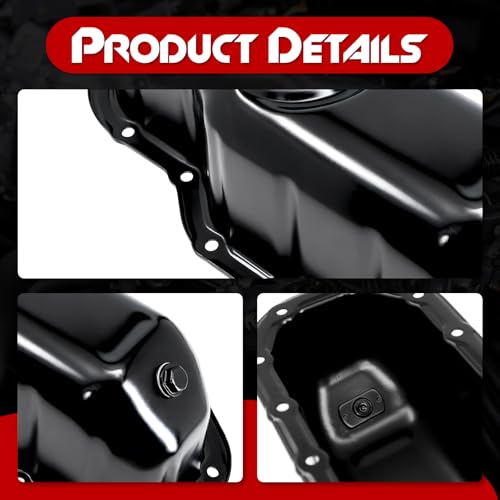 Lower Engine Oil Pan Sump with Drain Plug, Compatible with 2008-2020 Toyota Land Cruiser, 2008-2020 Sequoia, 2007-2020 Tundra ＆ 2008-2020 Lexus LX570, V8 4.6L/5.7L, Replace# 12102-38010
