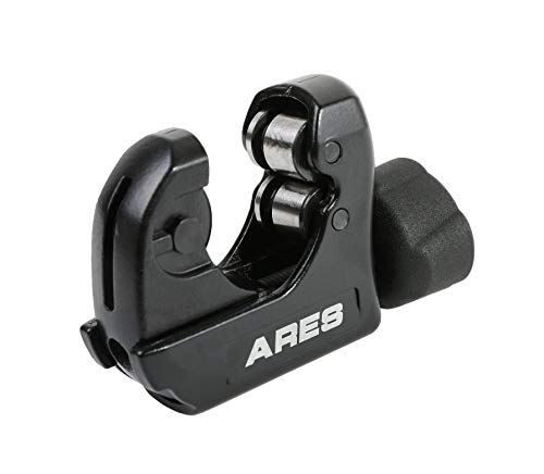 ARES 18008 - Mini Pipe Cutter - Cuts 1/8-Inch to 1 1/8-Inch Copper, Aluminum and Brass Tubing - Lightweight Aluminum Body with Easy Grip Knob - Compact Size Suitable for On- and Off-Vehicle Use - size: 1/8-inch to 1 1/8-inch
