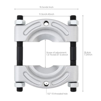 ChgImposs Heavy Duty Bearing Puller Tool with 1/2"–4-5/8" Jaw Spread, 1/2"-13 Threaded Holes, 4" Chrome-Plated Gear & Pinion Splitter for Wheel Hub, Bearing, Pulley – Auto & ATV Use - size: 1/2"–4-5/8" with 1/2"-13 Threaded