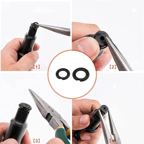 1/2"" & 3/8"" Impact Wrench Retainer Rings with O-Ring Fit for Electric Wrench/Pneumatic Wrench, Impact Wrench Tool Parts and Accessories (6+6/Sets)