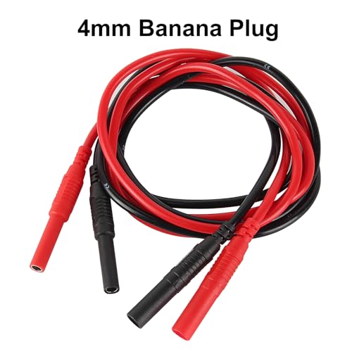 Meter Test Lead Extension Male to Female Connector Multimeter Test Lead 4mm Banana Plug to Jack Extensions Heavy Duty 14AWG Silicone Wires for Professional Electrical Testing - color: 1set male to female