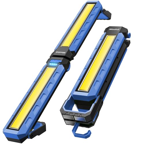 Mechanics Work Light, Under Hood Working Light Bar with Magnetic, 5600AH 3600LM Portable Cordless Work Light for Mechanic, Job Site Lighting for Underhood/Mechanic/Car Repairing/Garage -Blue - color: Blue