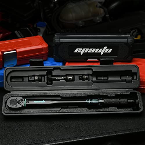 EPAuto 3/8-Inch Drive Click Torque Wrench, 10-80 ft-lb / 13.6-108.5 Nm, Black - size: 3/8-Inch Drive 10-80 ft-lb