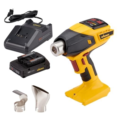 Wagner SprayTech 2426866 FURNO 550 18V – Includes 1 Battery and Charger Heat Gun, Yellow - size: FURNO 550 Cordless (1 Battery)