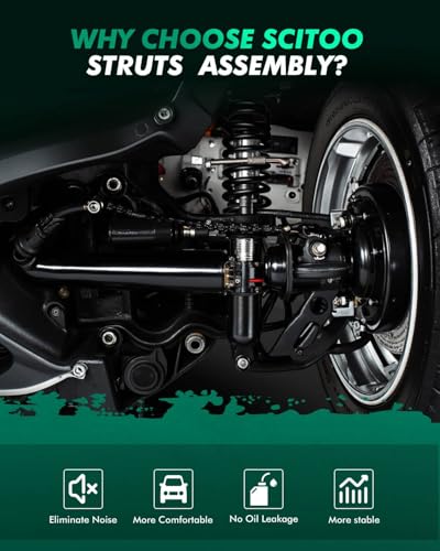 SCITOO - Front Complete Strut & Coil Spring Assembly Fits 2014-2018 for Jeep for Cherokee AWD with 73126 73125 - Set of 2 | Struts Shocks Complete Struts Spring Assembly Replace 73126 73125