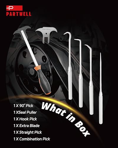 5PCS Seal Puller & Pick and Hook Set for Automotive | Universal Seal Removal Tool Kit for Oil/Grease Seals Removal & Installation