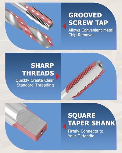 DAYUAN Helicoil Thread Repair Kit SAE Metric, HSS Drill Heli Coil Repair | 320Pcs, SAE & Metric Sizes，135° Split-Point HSS Drill Bits，Stainless Steel Inserts，Repairs Stripped Threads - size: Black -320Pcs-SAE&Metric