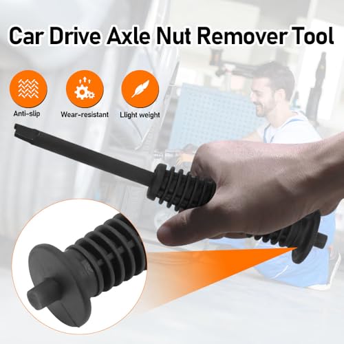 Yctze 2PCS CV Axle Removal Tool, 170 mm Car Drive Axle Nut Steel Removal Tool 6.69in Black Wheel Stud Installer Replacement for Corolla for Camry ES
