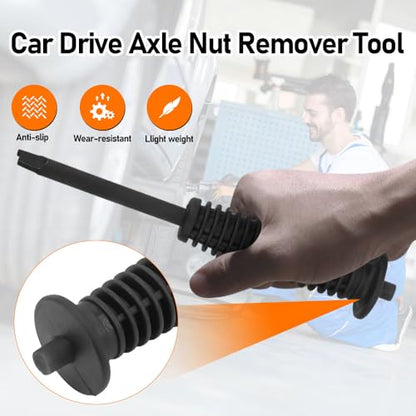 Yctze 2PCS CV Axle Removal Tool, 170 mm Car Drive Axle Nut Steel Removal Tool 6.69in Black Wheel Stud Installer Replacement for Corolla for Camry ES