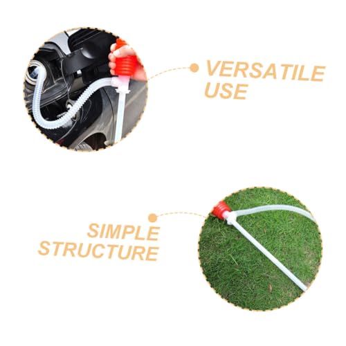 Levemolo Manual Oil Pump Kit 2 Siphon Hoses for Gasoline Oil Change Accessories Hand Siphon Pump for Car Fuel Transfer Sucker Pumping Pipe for Garage Maintenance