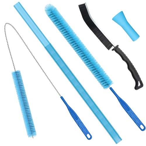 4 Pack Dryer Vent Cleaner Kit,Dryer Lint Vacuum Attachment,Flexible Hose & Brush Set for Dryer Vent Cleaning, Universal Shop Vac Accessories, Lint Trap Cleaner & Home Cleaning Tools