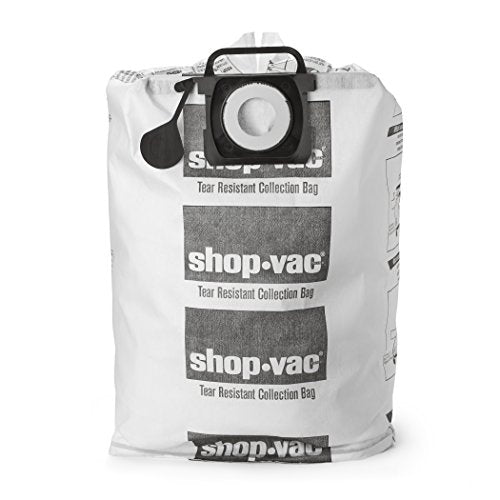 Shop-Vac 9021433 Tear-Resistant Dry Collection Vacuum Bags, Fits 12-20 Gallon Tanks, Efficient Debris and Dust Collection, (2-Pack)