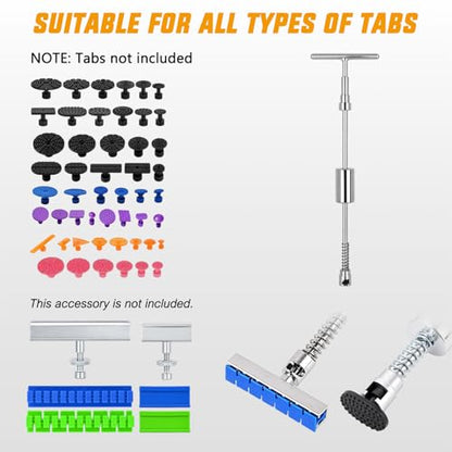 GOOACC Car Dent Puller Repair Kit Paintless Dent Removal Tool 2 in 1 T-Bar Slide Hammer Puller Upgrade Detachable Auto Body Dents Remover for Car Hail Damage Door Ding Metal Surface - color: 1PCS Dent Puller Kit