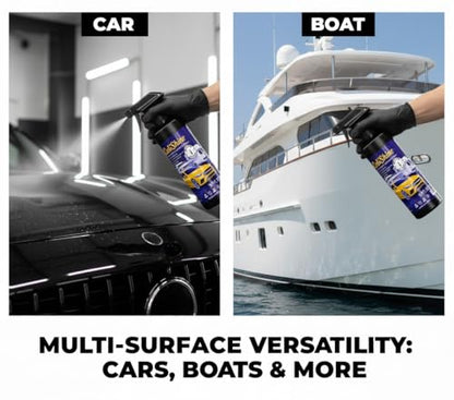 CaliShine Quick Effect Coating Spray - 16.9 fl oz Waterless Ceramic Car Wax Coat - Detail Polish & Cleaner for Cars Boat Body & Glasses, Window Glass and Headlight - Shine Restoration Kit (1500 ml) - size: 16.9 Fl Oz (Pack of 3)