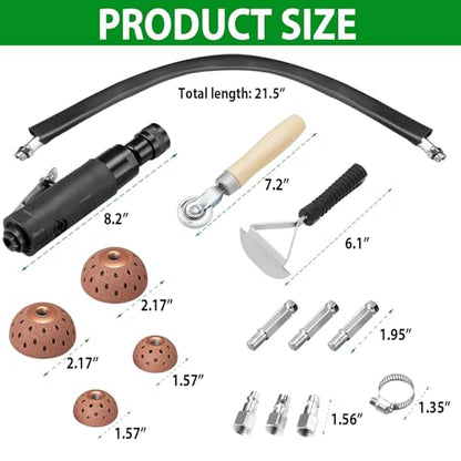 Air Tire Repair Polish Patch Tools, Include 2500rpm Low Speed Air Tire Buffer Tire Inner Liner Scrapper Patch Roller 4Pcs Tungsten Steel Buffing Wheel