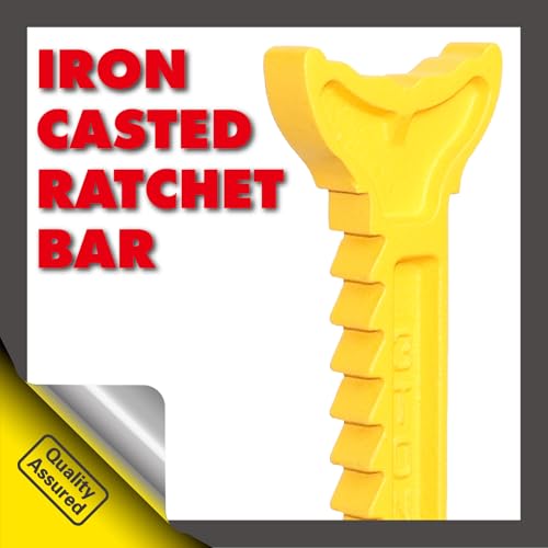 STRONGHOLD 3-Ton (6,000 LB) Safety Pin Ratchet Jack Stands – Heavy-Duty Steel Construction | Enhanced Safety Locking Pin | Sold as a Pair