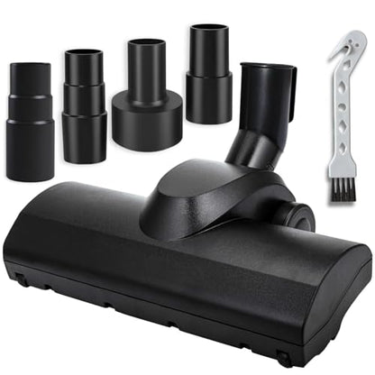 for Shop Vac Turbo Brush Head Vacuum Attachment for Rugs/Low-Pile Carpet/Hard Floor with Universal Hose Adapter Kit Fits 1-1/4'', 1-1/2'', 2-1/4'' & 1-3/8'' Hoses, Attachments for Pet Hair Removal